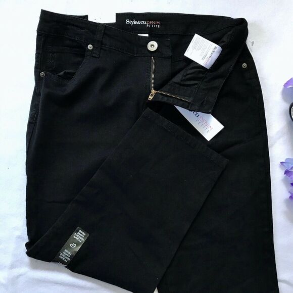 Style & Co Denim NWOT Black Capri for Women 6P - Picture 4 of 10